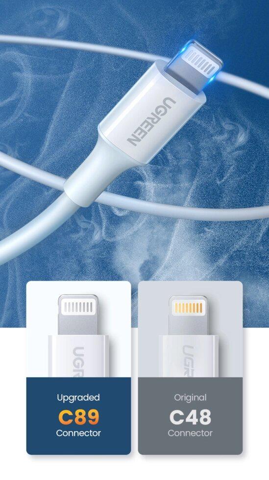 Кабель UGREEN US155 Lightning MFI White (20726) - фото 8