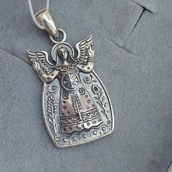 Підвіс кулон Ангел-Хранитель Колекція Сила роду слов'янський оберіг техніка чорніння срібло 925 (083)