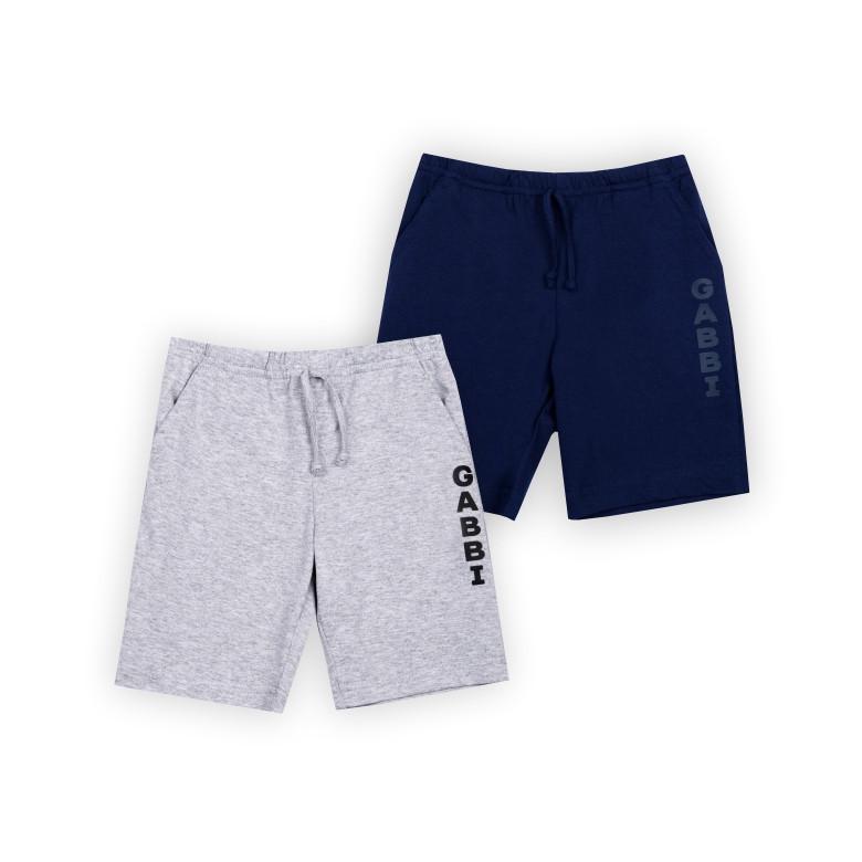 Шорты детские для мальчика Gabbi SH-24-3 110 см 2 шт. Серый/Синий (14059)