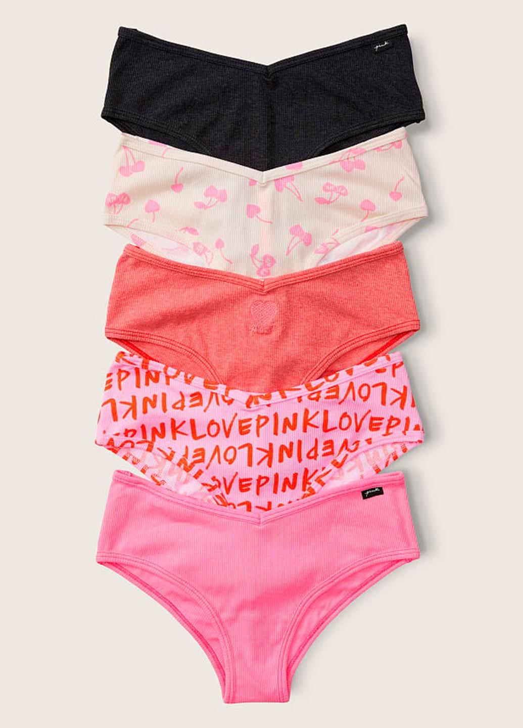 Набор женских трусов Victoria's Secret 1440000101586QNXS S 5 шт. Разноцветный (63481675)