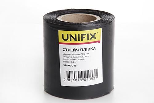 Стретч-плівка UNIFIX 0,4 кг 100 мм Чорний