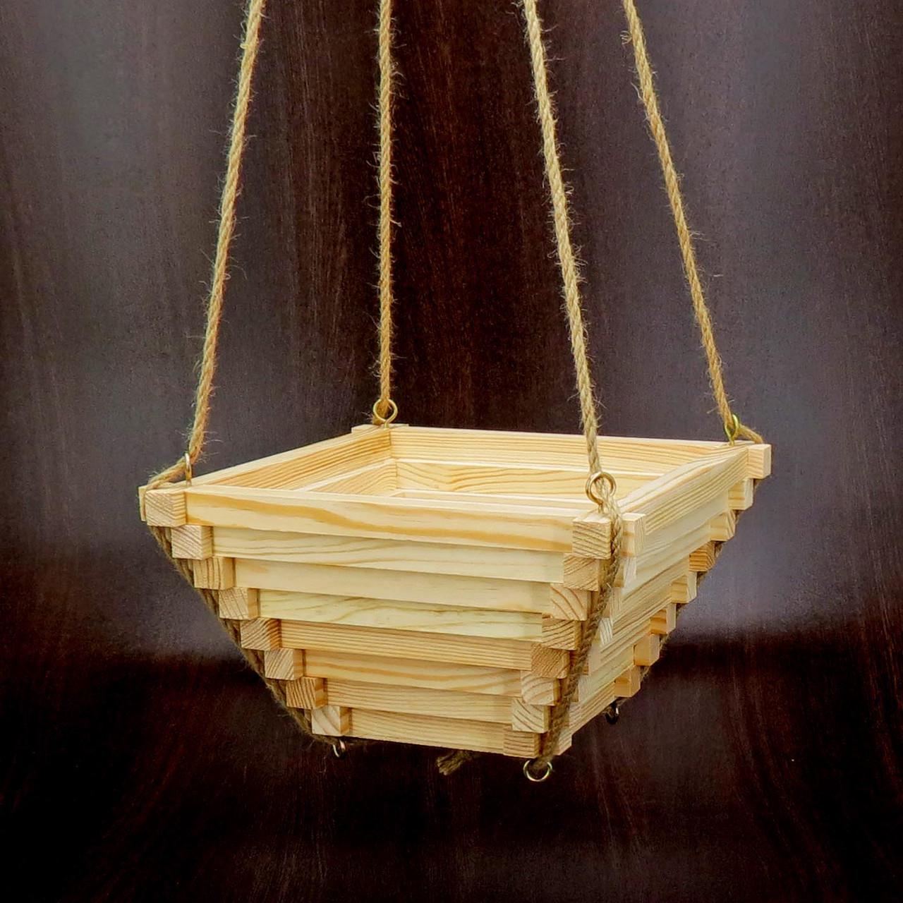 Кашпо из дерева Герань 32х32 см Бланже (КАШ-320801)