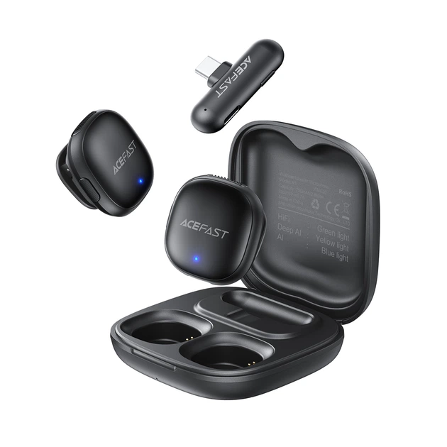 Мікрофонна система бездротова ACEFAST R1 dual-mic Type-C Black (KST-6974316284895)