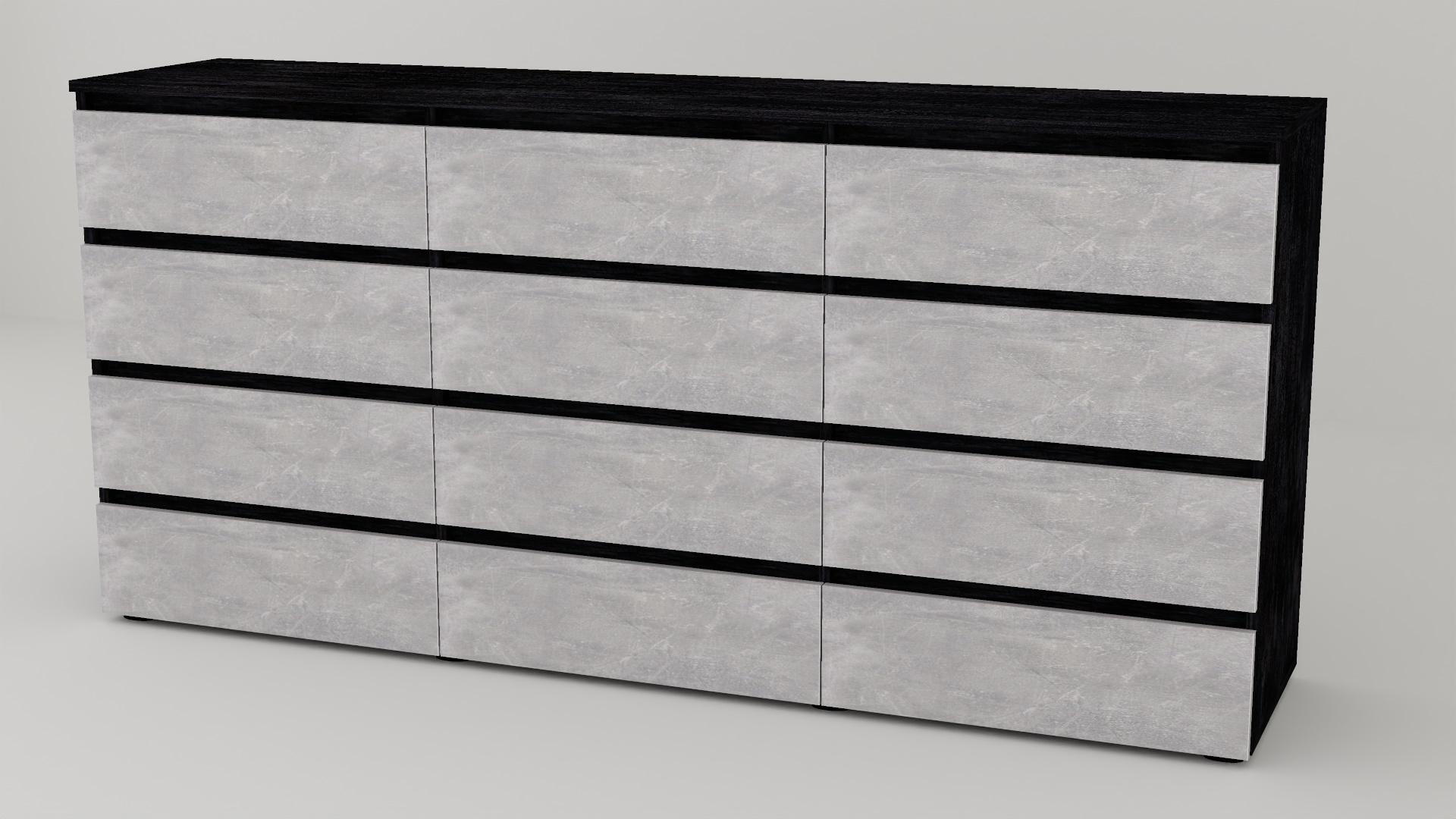 Комод Алекса СН-444/55 190х55х90 см Індастріал/Бетон темний