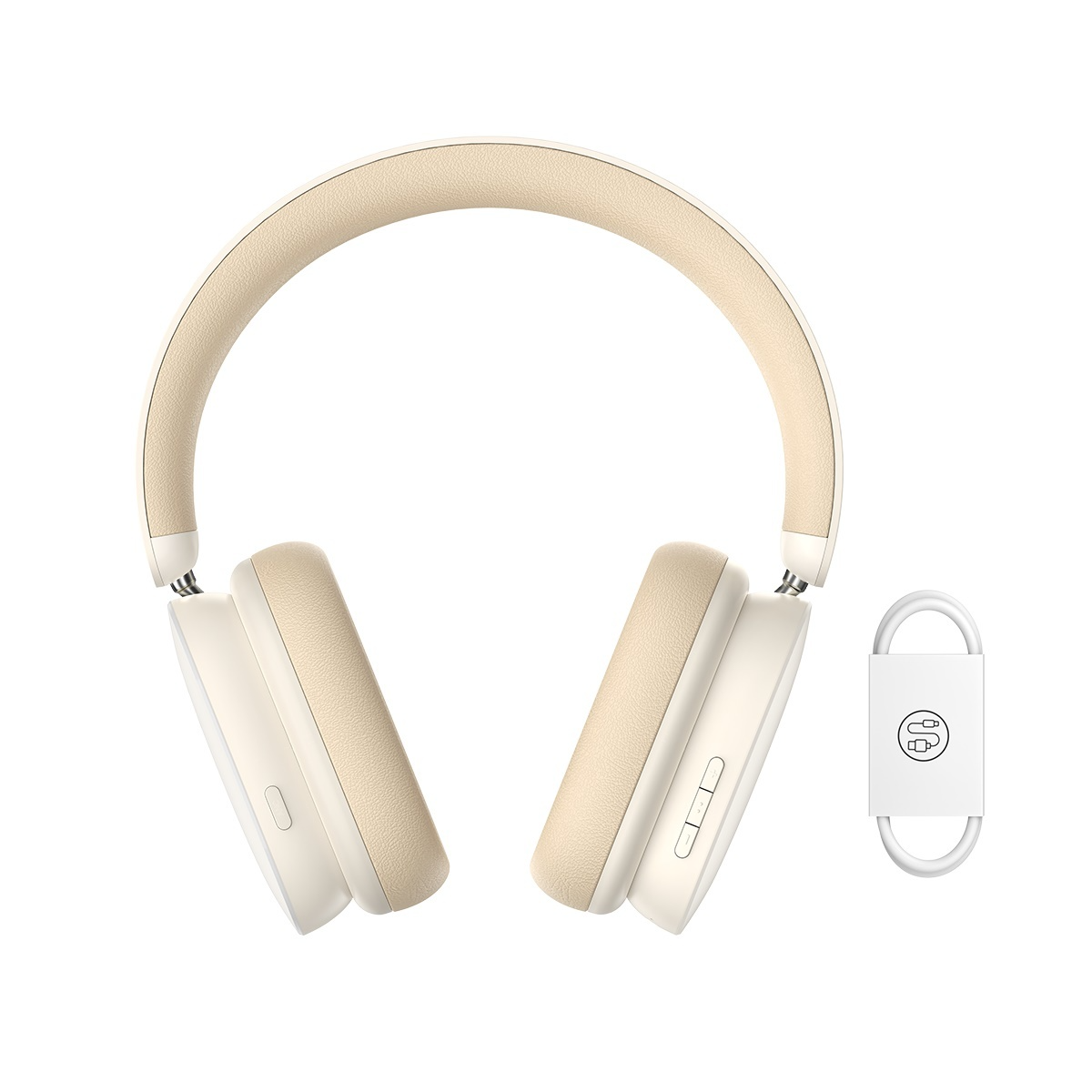 Наушники Baseus Bowie H1 Noise-Cancelling Wireless Headphones Rice White (NGTW230002) - фото 6