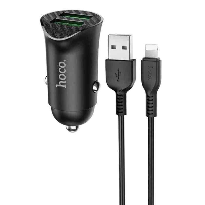 Зарядний пристрій Hoco Z39 lightning QC3.0 2USB/18W (Z39) - фото 1