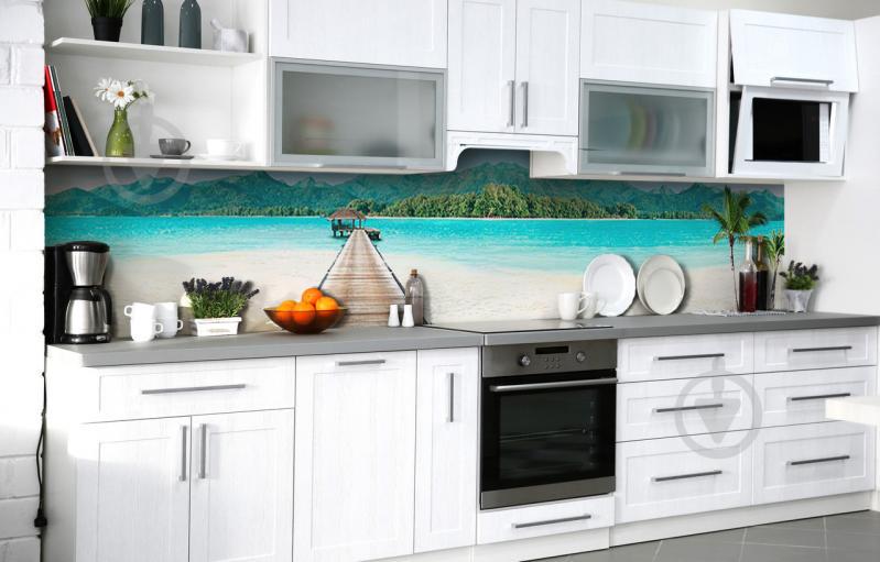 Скинали на кухню Zatarga «Дорога в рай» 600х2500 мм виниловая 3Д наклейка кухонный фартук самоклеящаяся Скинали на кухню Zatarga «Дорога в рай» 600х2500 мм виниловая 3Д наклейка кухонный фартук самоклеящаяся