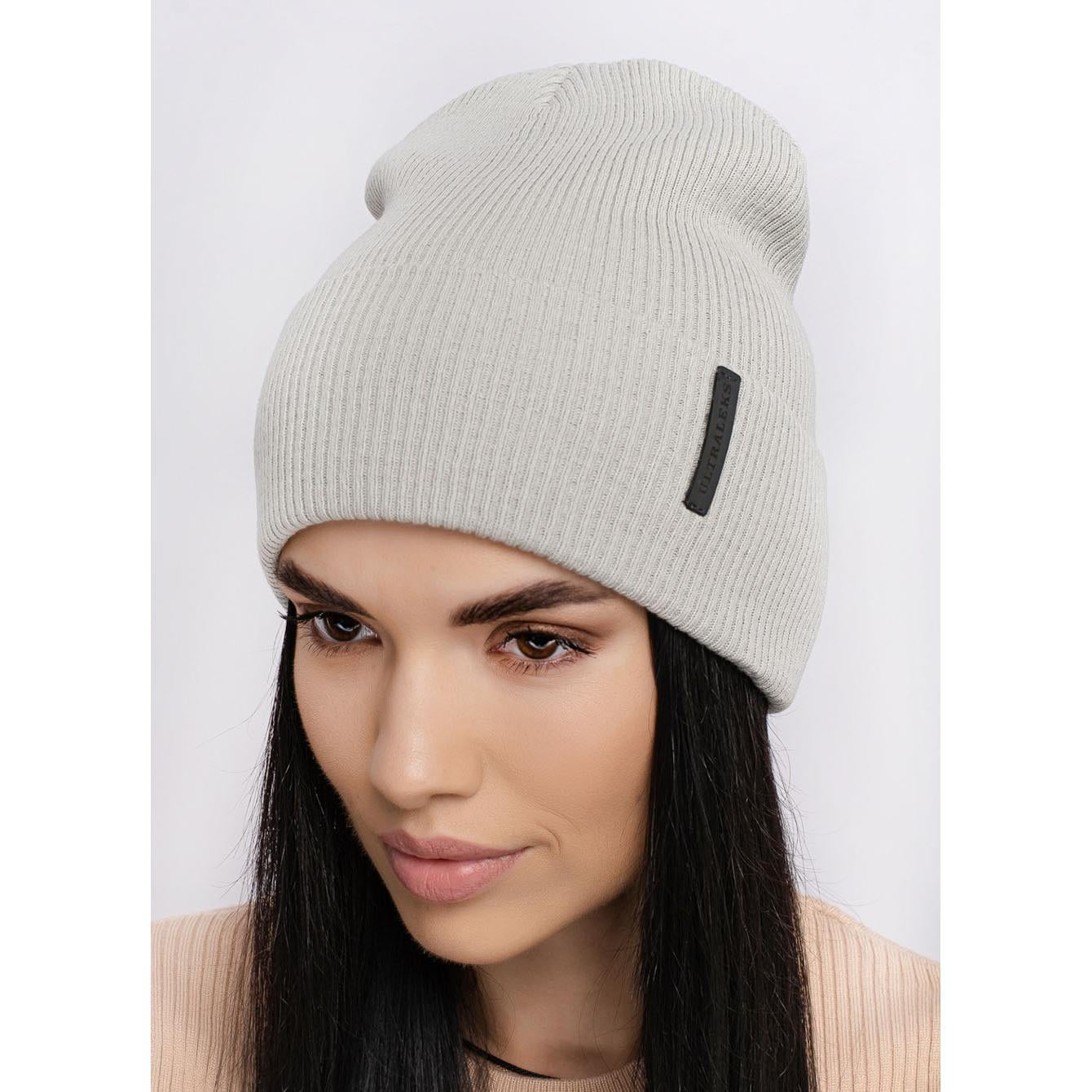 Шапка хлопковая женская Leks АРТ one size Холодный лед