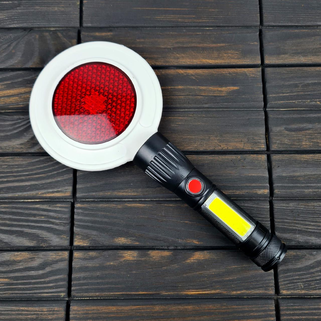 Жезл полицейский для регулирования дорожного движения с катафотом стробоскопом/фонарем 30 см (2397054674)