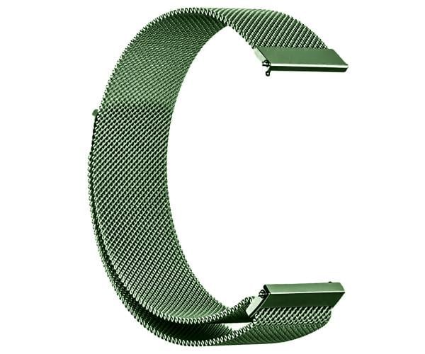 Ремінець металевий Milanese Magnetic для смарт-годинників Amazfit T-Rex 3​​​​ 22 мм Зелений