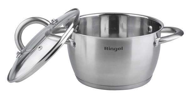 Каструля RINGEL Bonn з кришкою з нержавіючої сталі 6,1 л 24 см (RG-2003-24) - фото 3