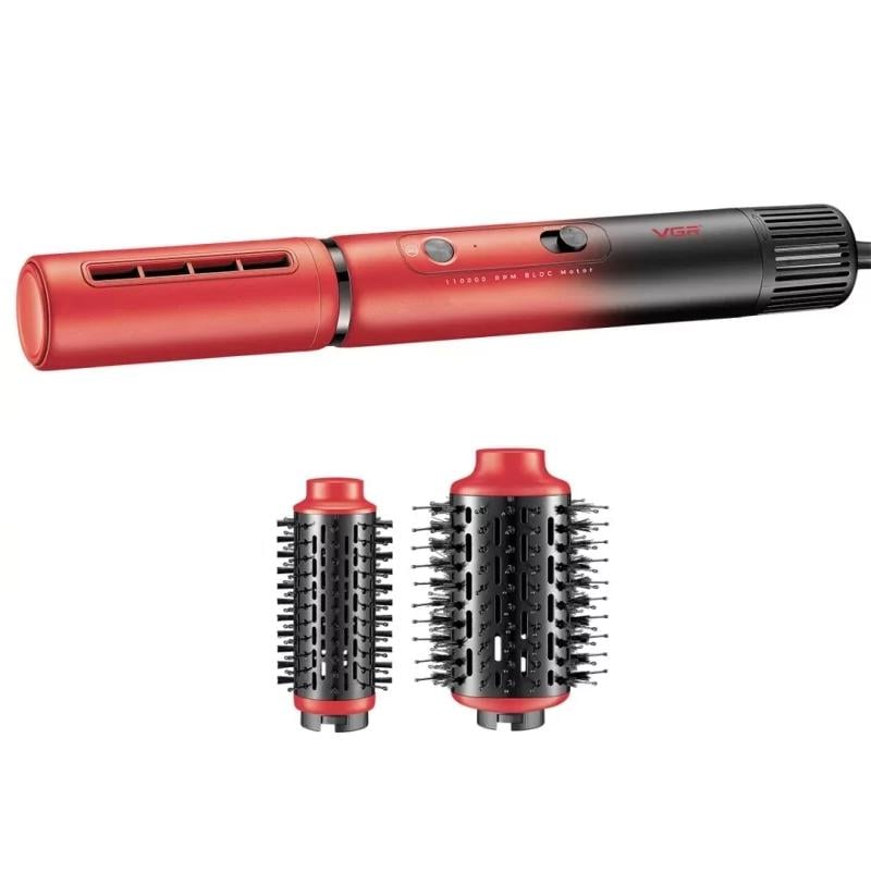 Фен-щітка для сушіння та укладання волосся VGR V-489 1300 Вт Червоний