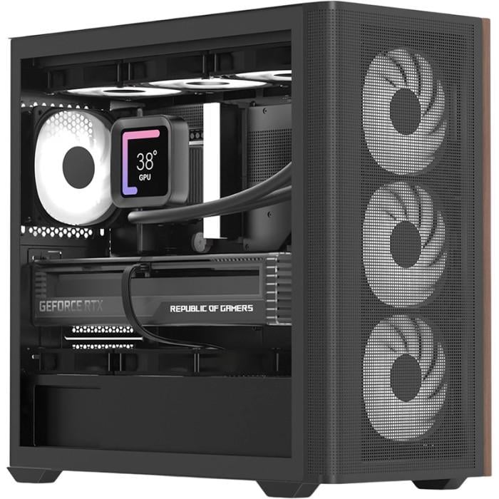 Корпус для ПК AeroCool D301A-G-BK-v2 Mini-Tower no PSU MicroATX/Mini-ITX ARGB Black (ACCS-DS03043.11)