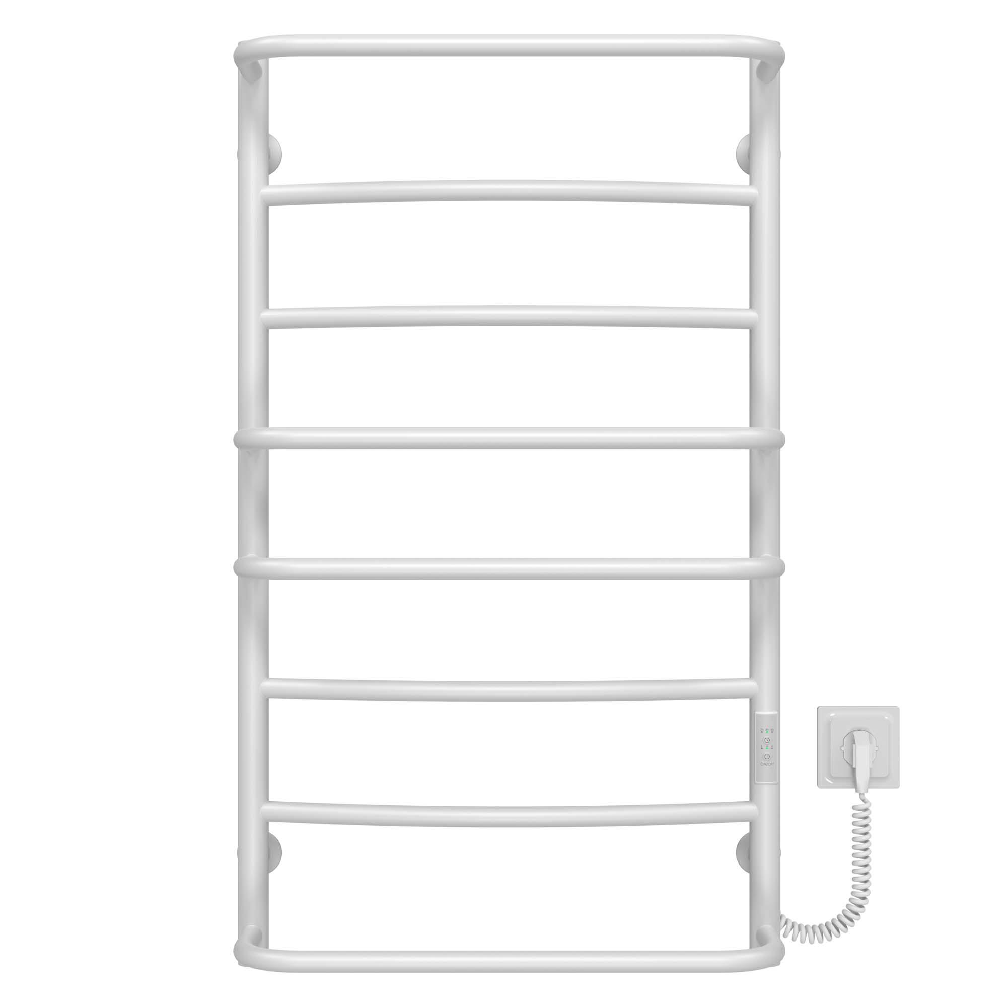 Полотенцесушитель электрический Deffi Аквамикс П8 WD03 правое подключение нержавеющая сталь 500x900 мм Белый (C.AM.90.50.8.EWR3)