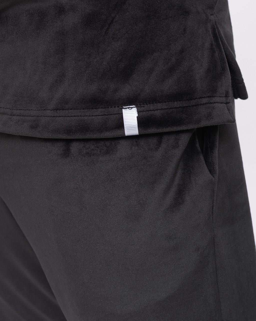 Костюм-піжама чоловічий домашній велюровий кофта зі штанами 3XL Чорний (1746910208) - фото 8 Костюм-піжама чоловічий домашній велюровий кофта зі штанами 3XL Чорний (1746910208) - фото 8