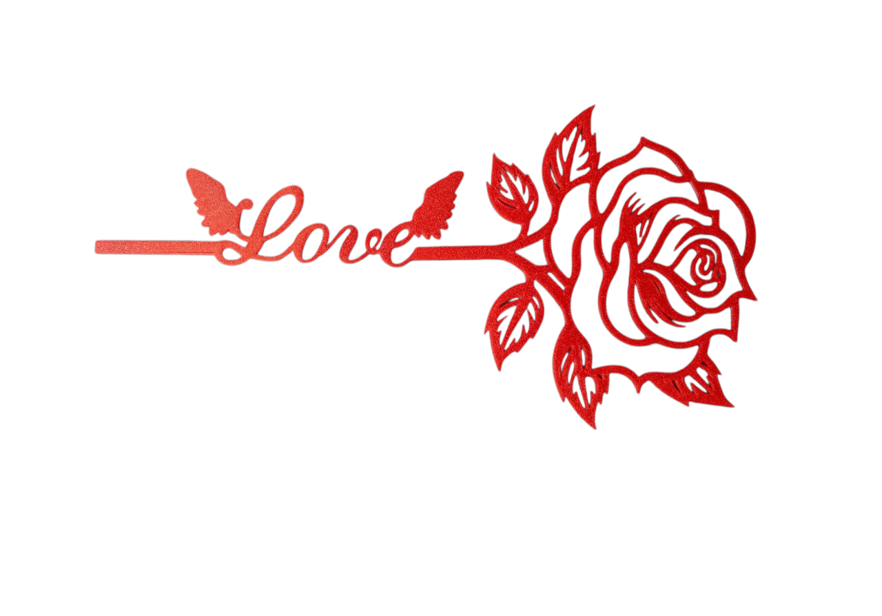 Декоративная роза Valentine Love Rose 18 см 3D-печать