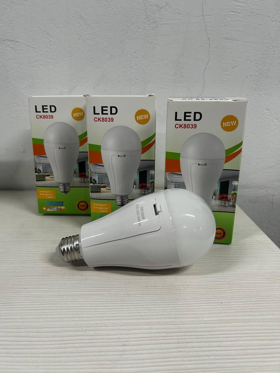 Лампочка аварійна світлодіодна з 2 акумуляторами Good Idea CK8039 з кількома режимами роботи 20Вт Білий (874121) - фото 3