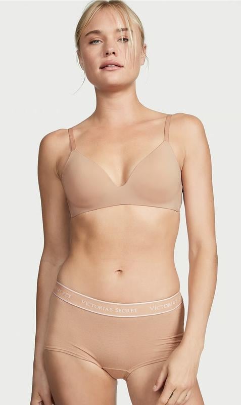 Бюстгальтер Victoria's Secret lightly-lined wireless bra без косточек 85B Бежевый (2810617600)