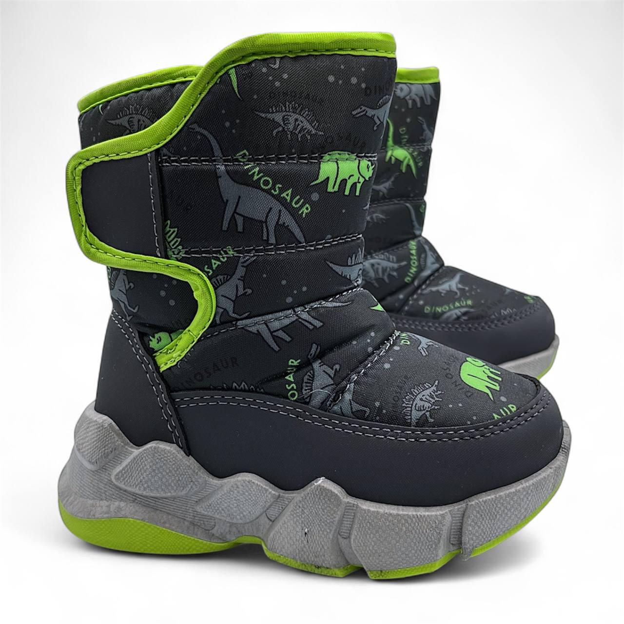 Дутики для мальчика зимние Apawwa р.27 Зеленый (VM1131)