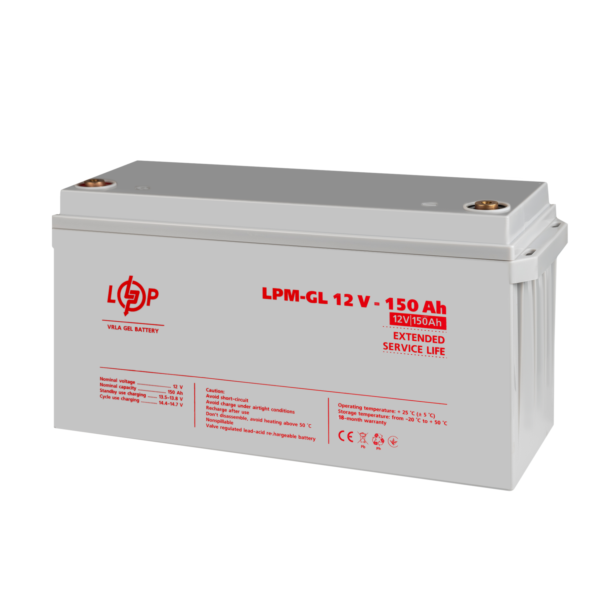 Аккумулятор гелевый LPM-GL 12V-150 Ah - фото 3 Аккумулятор гелевый LPM-GL 12V-150 Ah - фото 3