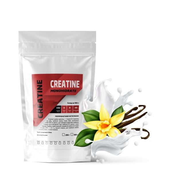 Креатин моногидрат Creatine Monohіdrate 99,9% на 50 порций 250 г Ваниль (21-125-cre-v250)