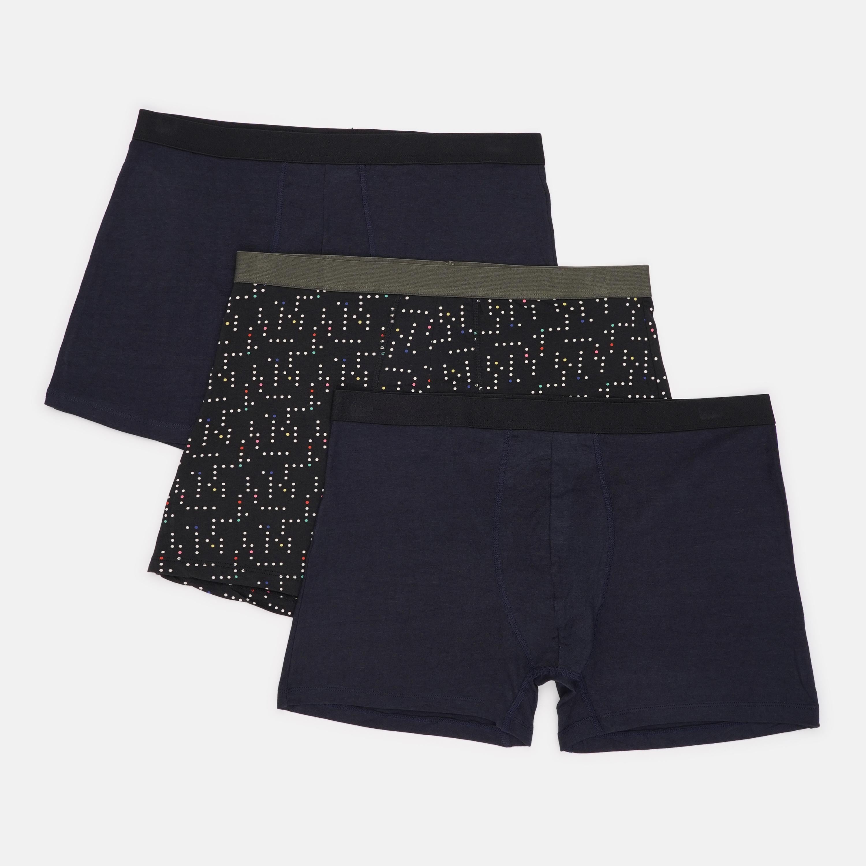 Труси Basic Collection 3 шт. XL Чорний/Темно-синій (1438090369)
