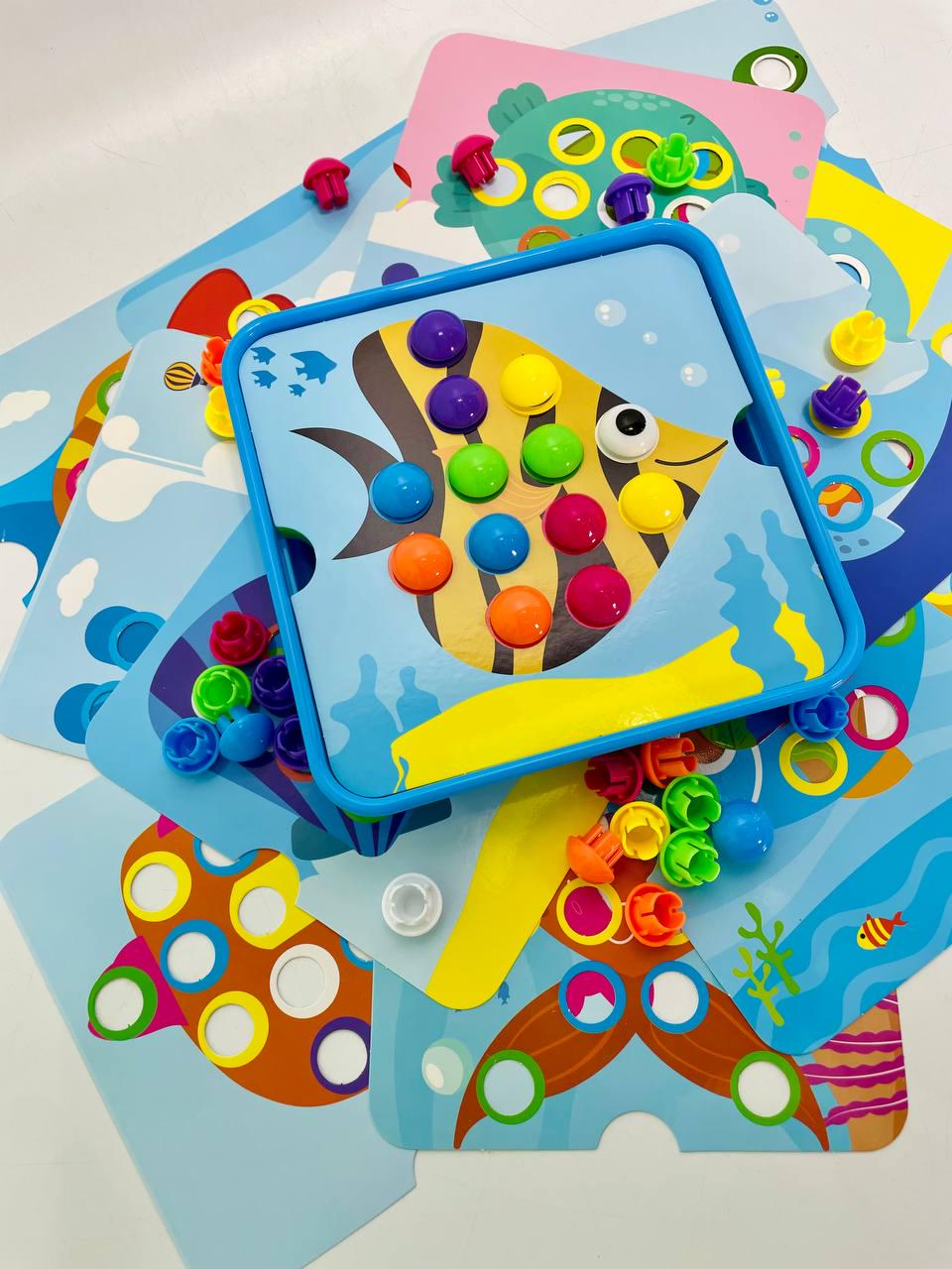 Мозаика познавательная WToys 13731 38 элементов 12 карточек с заданиями в коробке (60/2) - фото 4 Мозаика познавательная WToys 13731 38 элементов 12 карточек с заданиями в коробке (60/2) - фото 4