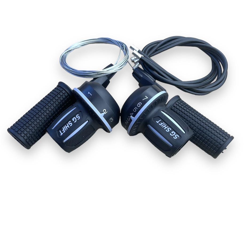 Шифтери SAIGUAN KDSG-50 3/7 швидкостей індексні пара Чорний Шифтери SAIGUAN KDSG-50 3/7 швидкостей індексні пара Чорний