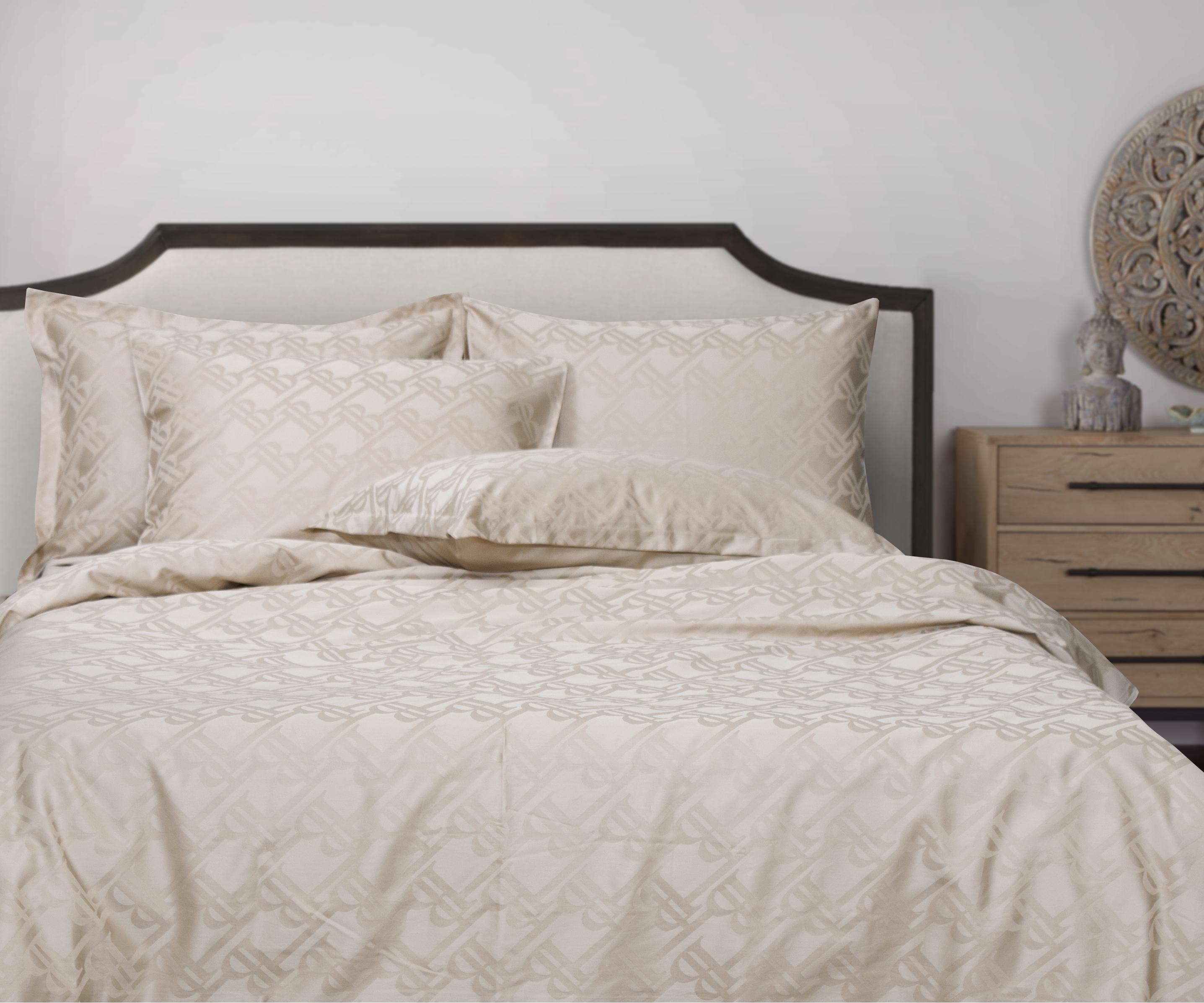 Комплект постельного белья LUXURY LINENS Jacguard My Love 2 Beige (3800042)