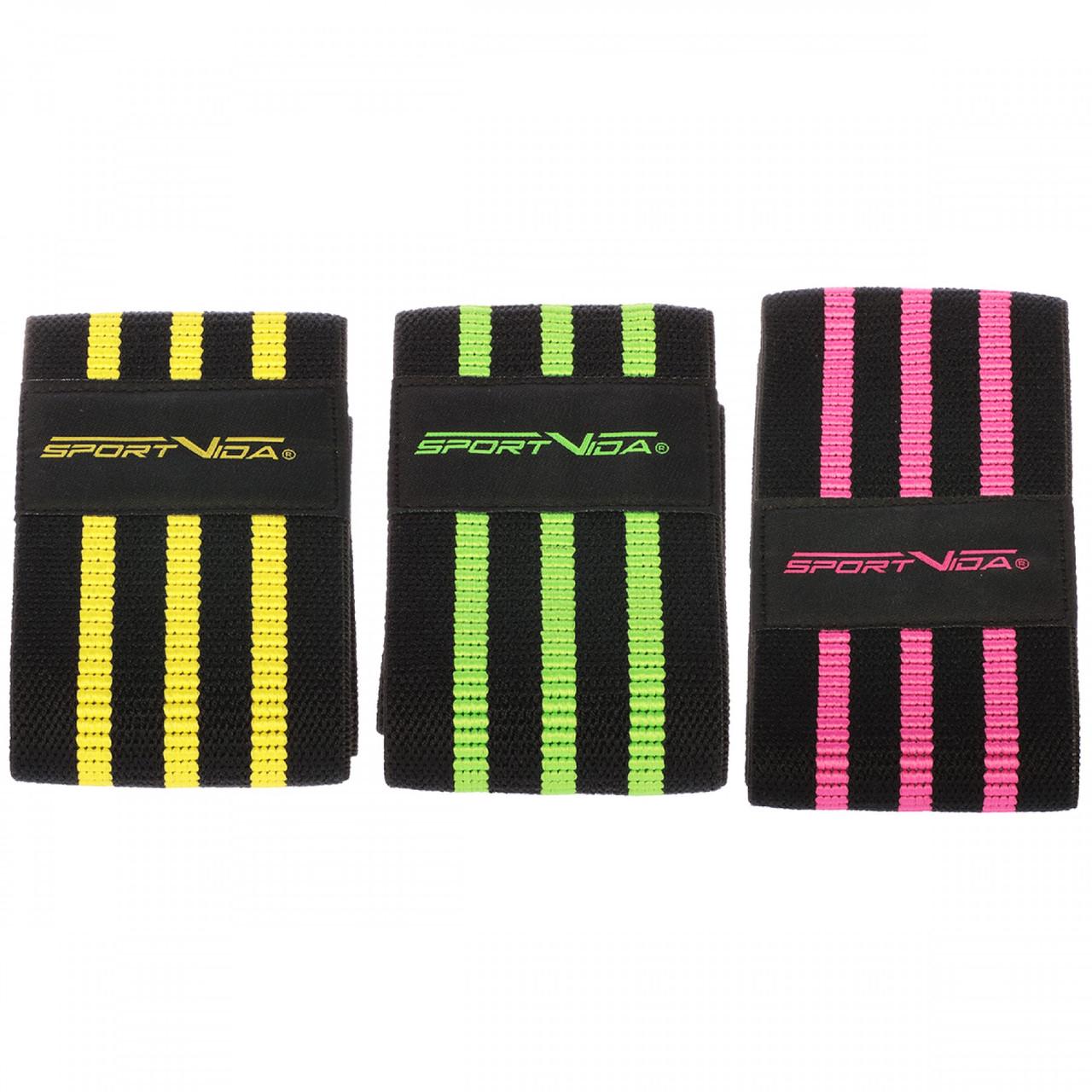 Резинка для фитнеса и спорта SportVida Hip Band SV-HK0365 3 шт. тканевая