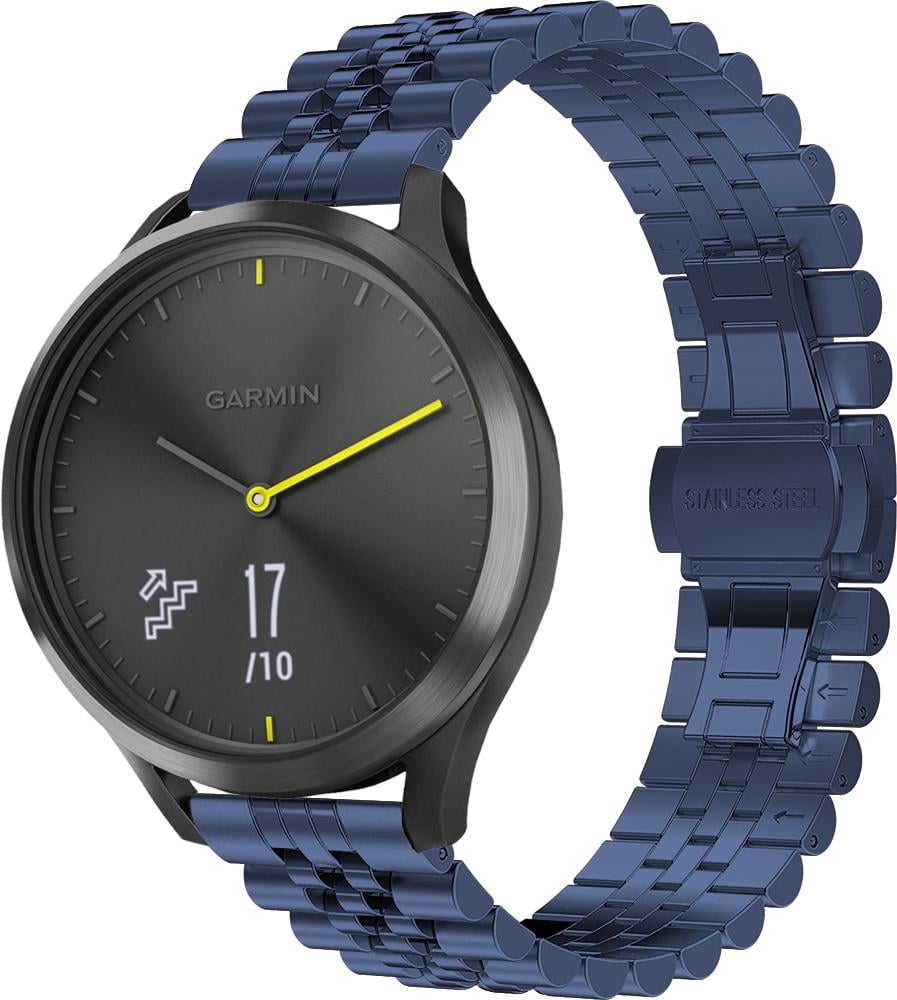 Браслет металлический Stech для Garmin Vivomove HR Blue (26898-28)