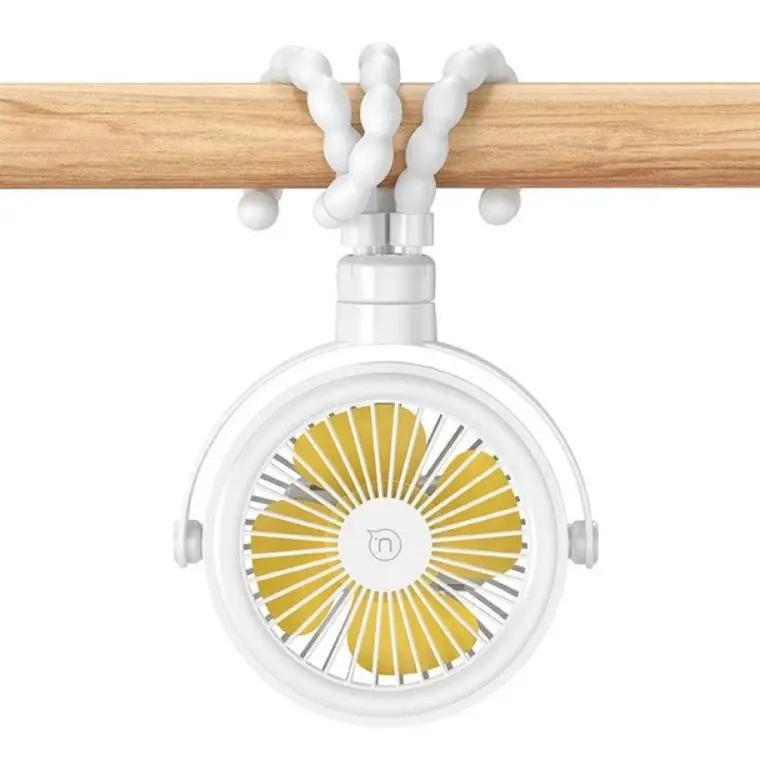 Вентилятор портативний USAMS ZB289 із гнучким штативом 2000 mAh White (605240) - фото 2 Вентилятор портативний USAMS ZB289 із гнучким штативом 2000 mAh White (605240) - фото 2