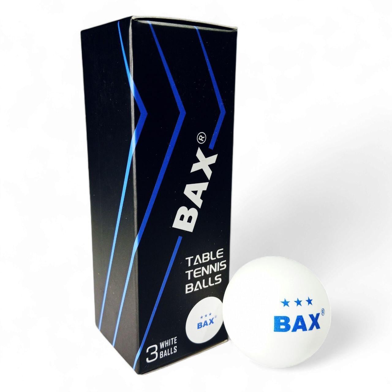 Набор мячиков для настольного тенниса Bax 3 Star 3 шт. White (151310)