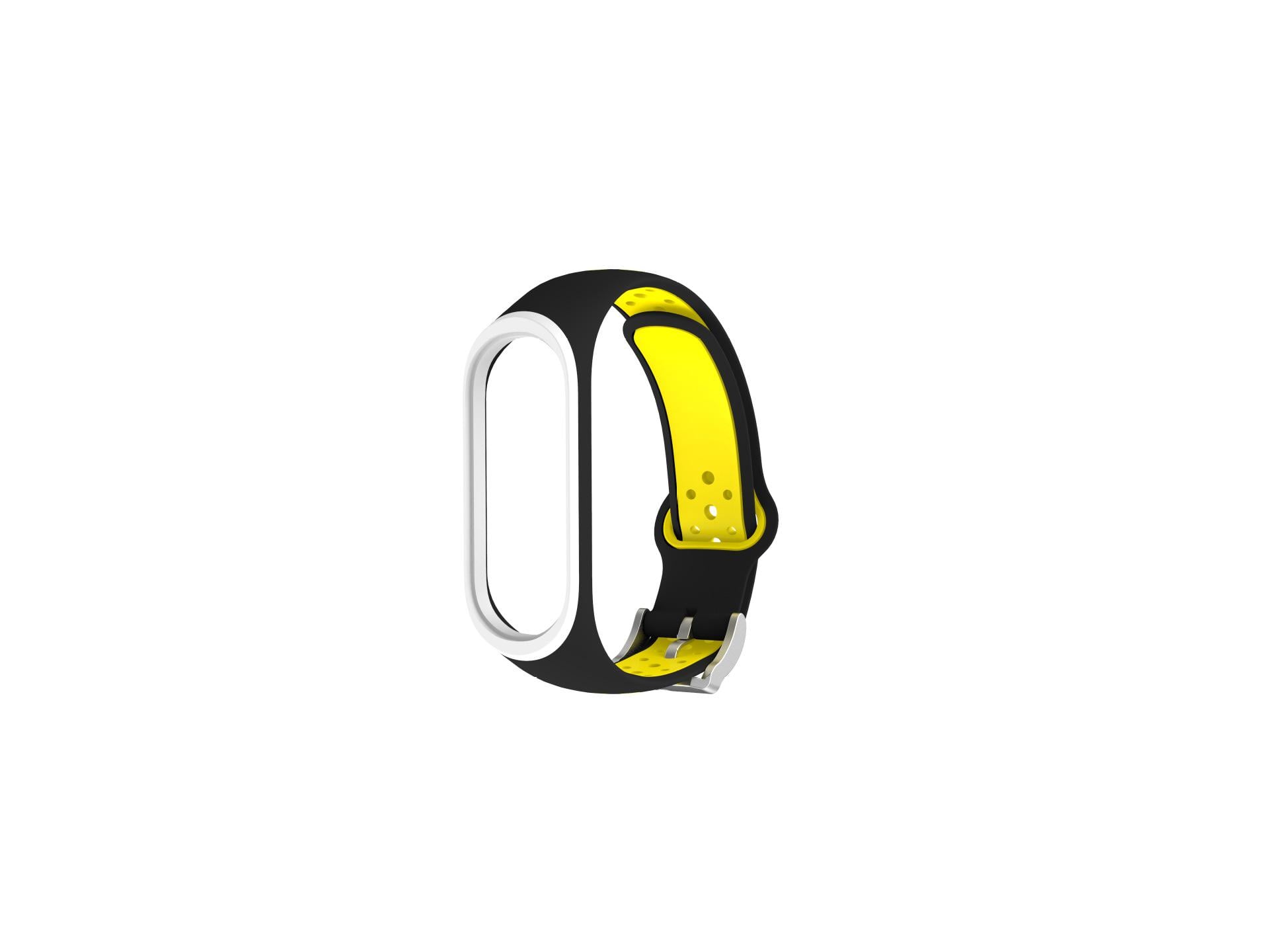 Ремешок для фитнес браслета Xiaomi Mi Band 4/3 Черный/Желтый
