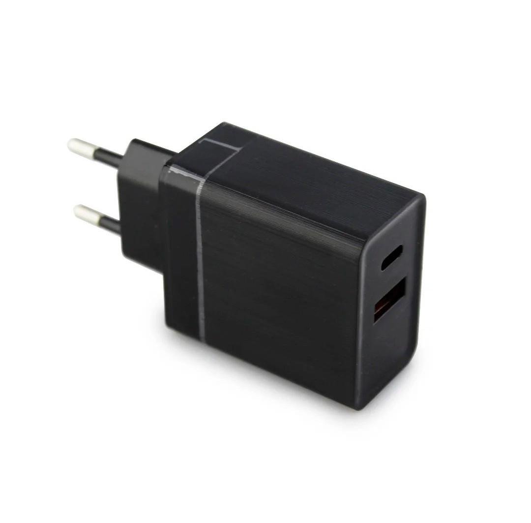 Адаптер для заряджання Fast Charge 220v 18w PD 889 USB+type C (6924)