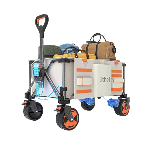 Тележка аккумуляторная с двигателем Litheli 900W 2 УМБ 40000 mAh 150 л до 60 кг White (U20HW03-0U213)