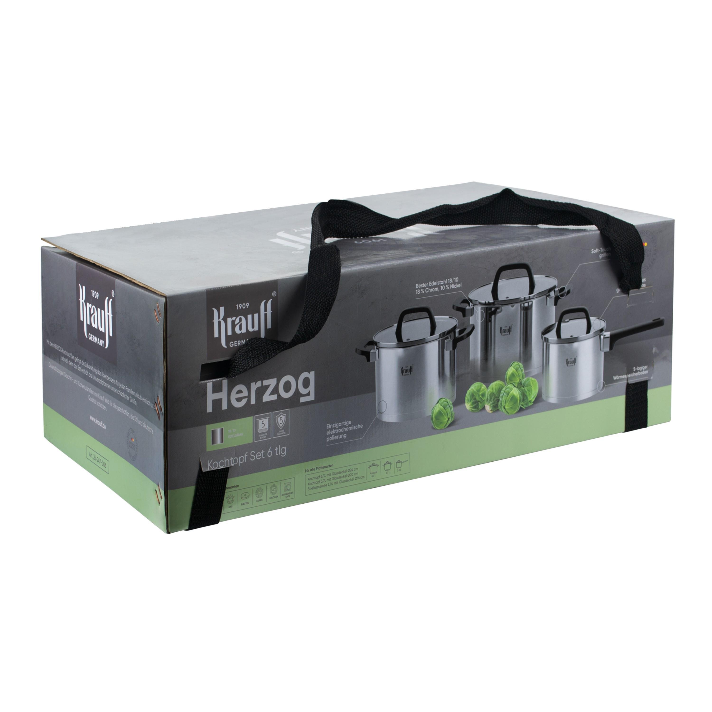 Набор посуды Krauff Herzog со сковородой и сумкой-шопером 2/3,7/6,3 л (55-333-463) - фото 15 Набор посуды Krauff Herzog со сковородой и сумкой-шопером 2/3,7/6,3 л (55-333-463) - фото 15