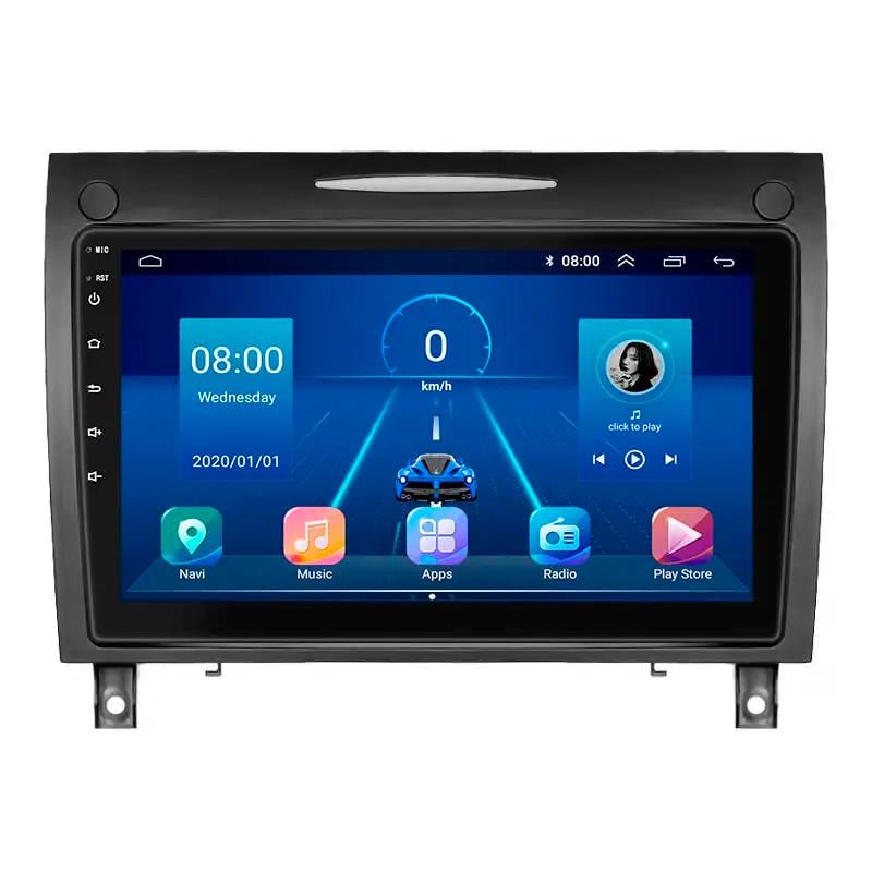 Магнітола Lesko для Mercedes-Benz SLK-Клас II R171 Restyling 2008-2011 екран 9" 6/128Gb 4G Wi-Fi GPS Top