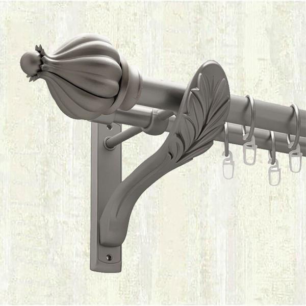 Карниз для штор Orvit Таджа двухрядный 25/19 мм ретро 200 см Сатин (000-6349)