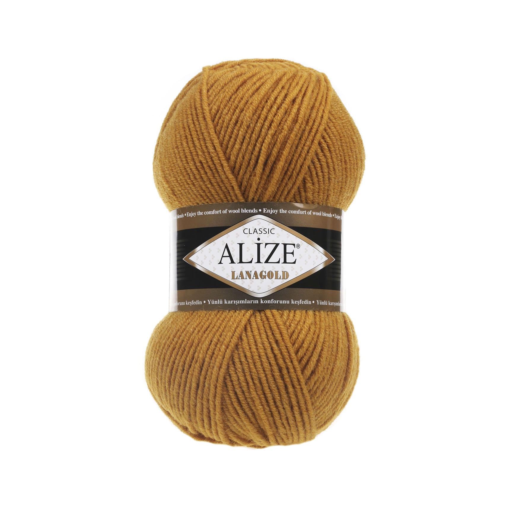 Пряжа Alize Lanagold 645 Гірчичний