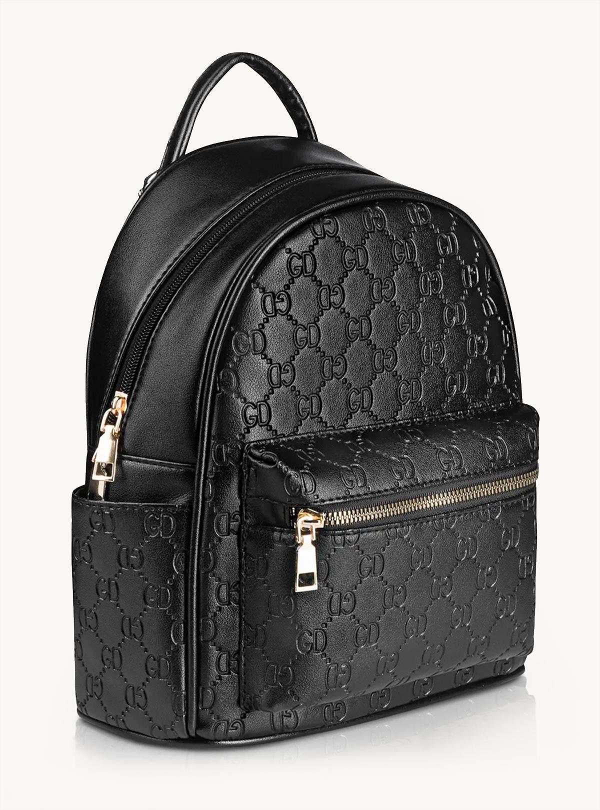 Рюкзак женский OnePro в стиле Гучи городской из экокожи мини сумка Черный (73817) Рюкзак женский OnePro в стиле Гучи городской из экокожи мини сумка Черный (73817)