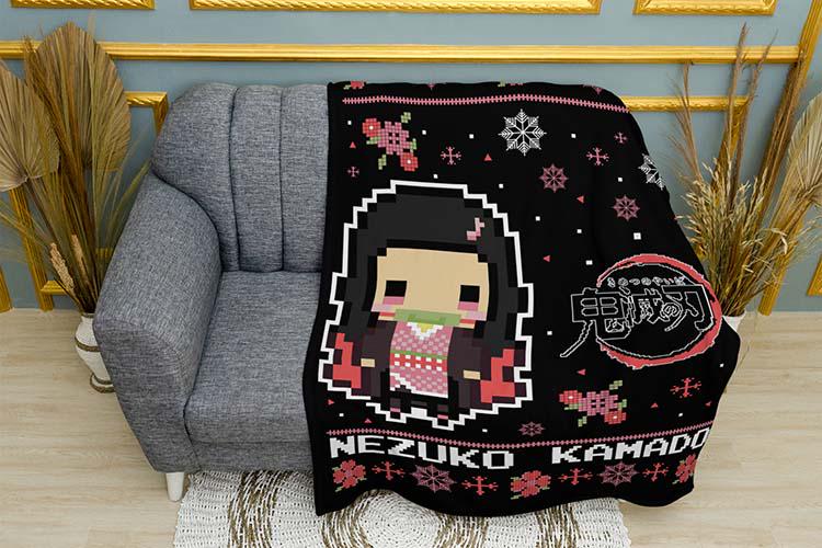 Плед плюшевый Nezuko Magical Celebration Demon Slayer двухслойный 135х150 см (114507-2)
