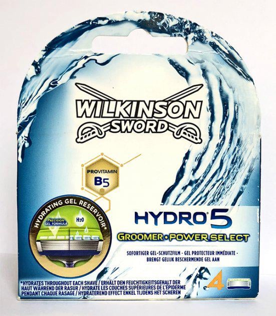 Картриджі змінні для гоління чоловічі Wilkinson Hydro 5 Groomer Power Select 4 шт. (8063474) - фото 1