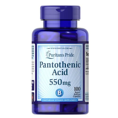 Пантотеновая кислота B-5 Puritan's Pride Pantothenic Acid 550 мг Rapid Release 100 Capsules (6060)