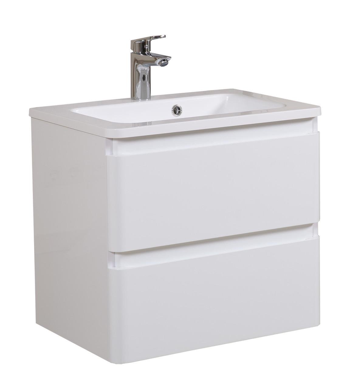 Тумба Акцент консольная c умывальником Альфа 60 см (1663608883)