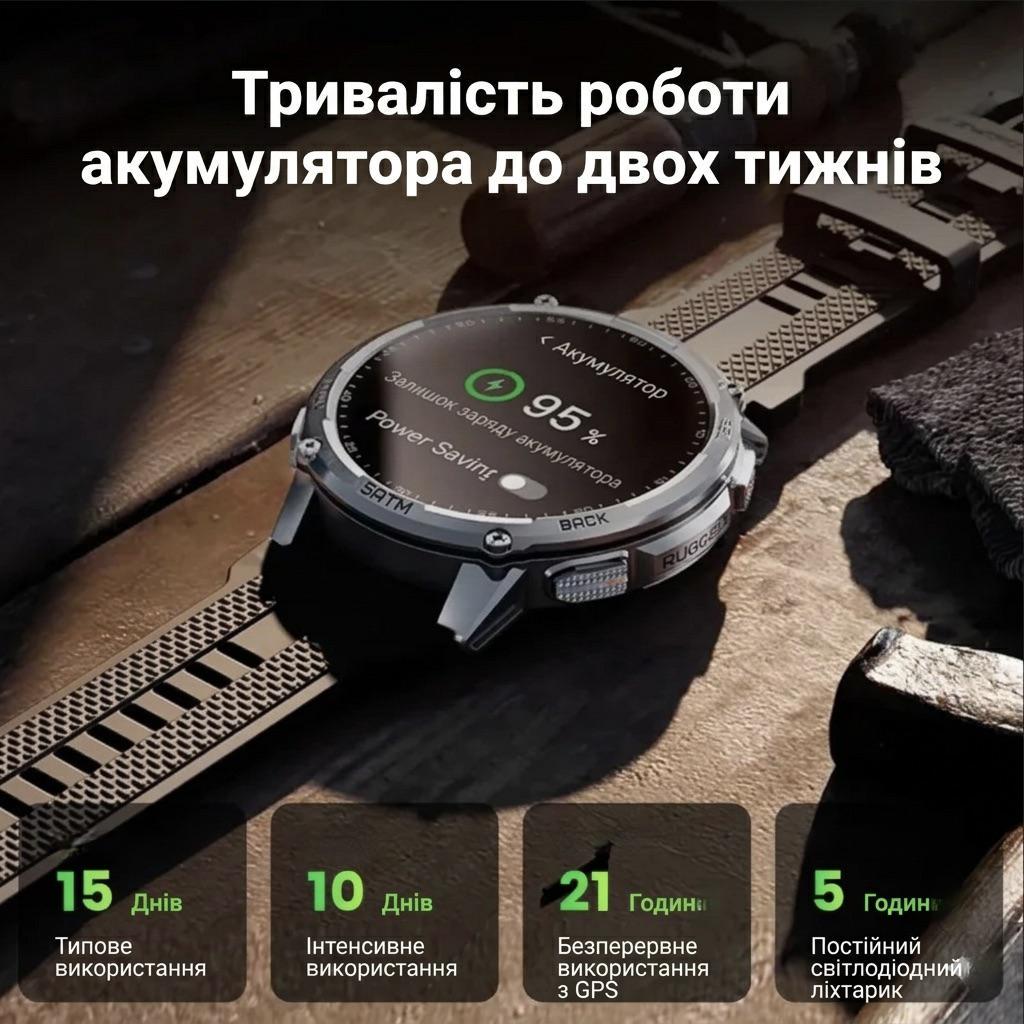 Копия Смарт-часы тактические Kospet Tank T4С Silver — фото 9