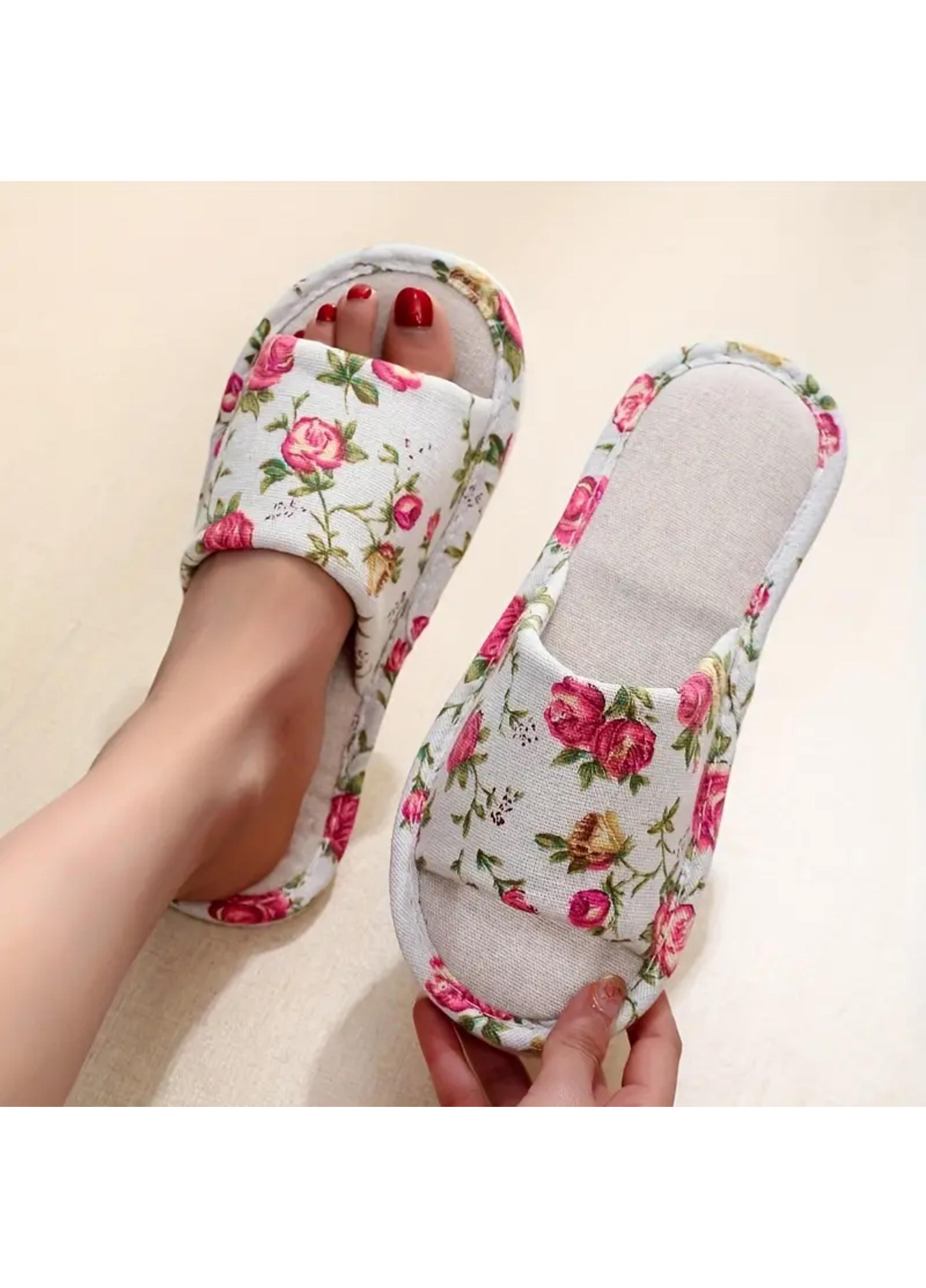 Тапочки женские с открытым носком р. 36/37 24,5 см Розовый - фото 3