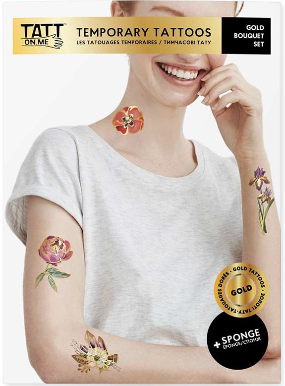 Временные тату TATTon.me Gold Bouquet Set 4 шт. (TSGoldBouquet)