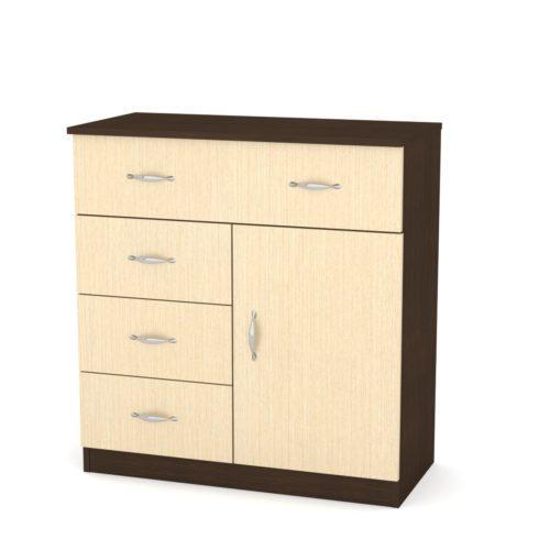 Комод Компаніт 1-3-1 з ящиками та тумбою з 80х849х39 см з ЛДСП Венге комбі Комод Компаніт 1-3-1 з ящиками та тумбою з 80х849х39 см з ЛДСП Венге комбі