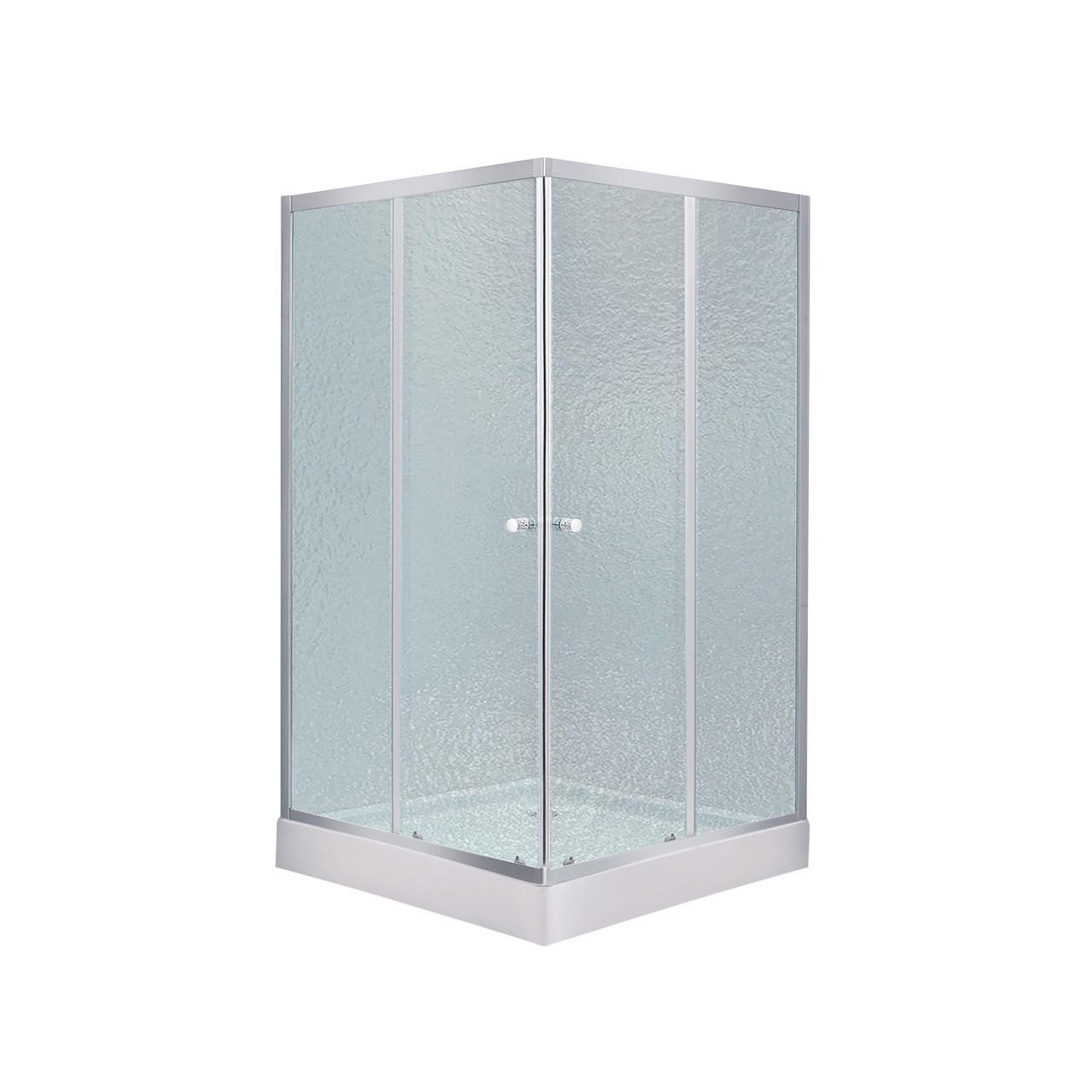 Набор Lidz душевая кабина Wawel SC80x80.SAT.LOW.FR стекло Frost 4 мм с поддоном Mazur (2657689589)